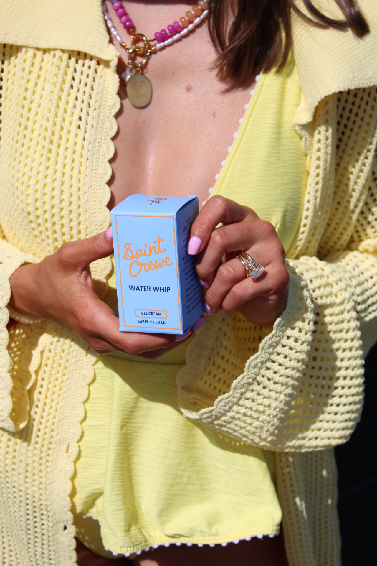A guest holding a retreat gift